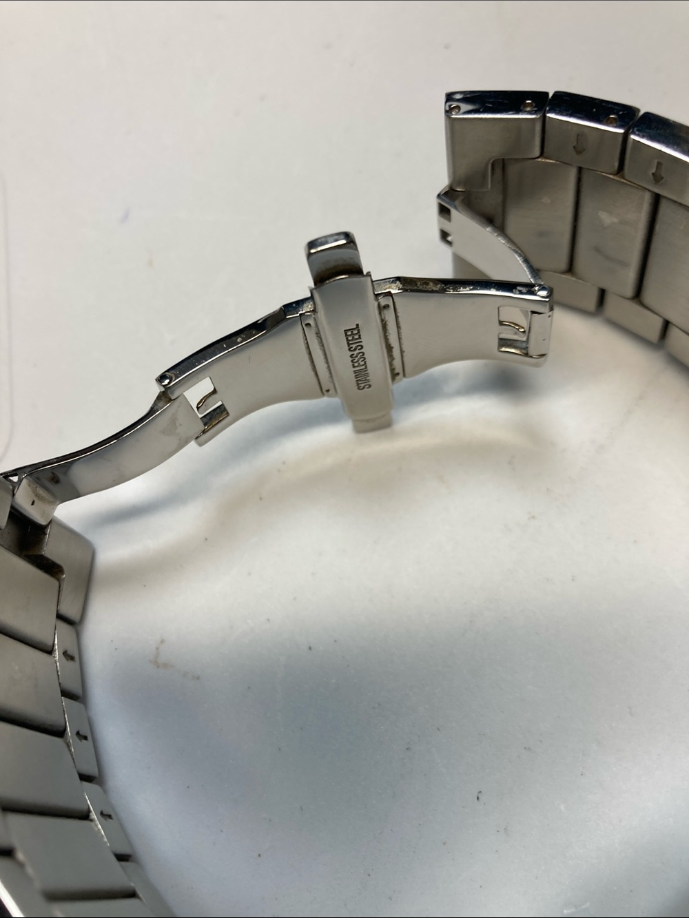 Nixon Rotolog, Silver and Dark Wood Inlay Bracelet Watch, new battery - Picture 12 of 16